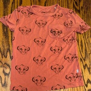 Little Sleepies BambooDisney Simba's Safari Relaxed Pocket Tee size 4